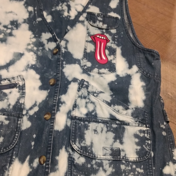 Bleached rockstar cargo denim vest - Picture 8 of 8